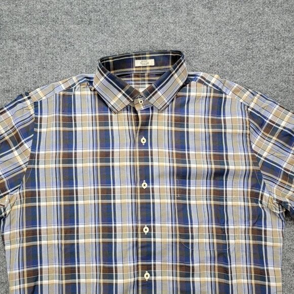 Peter Millar Shirt Mens Medium Plaid Button Up Long Sleeve Preppy Casual - Picture 3 of 10
